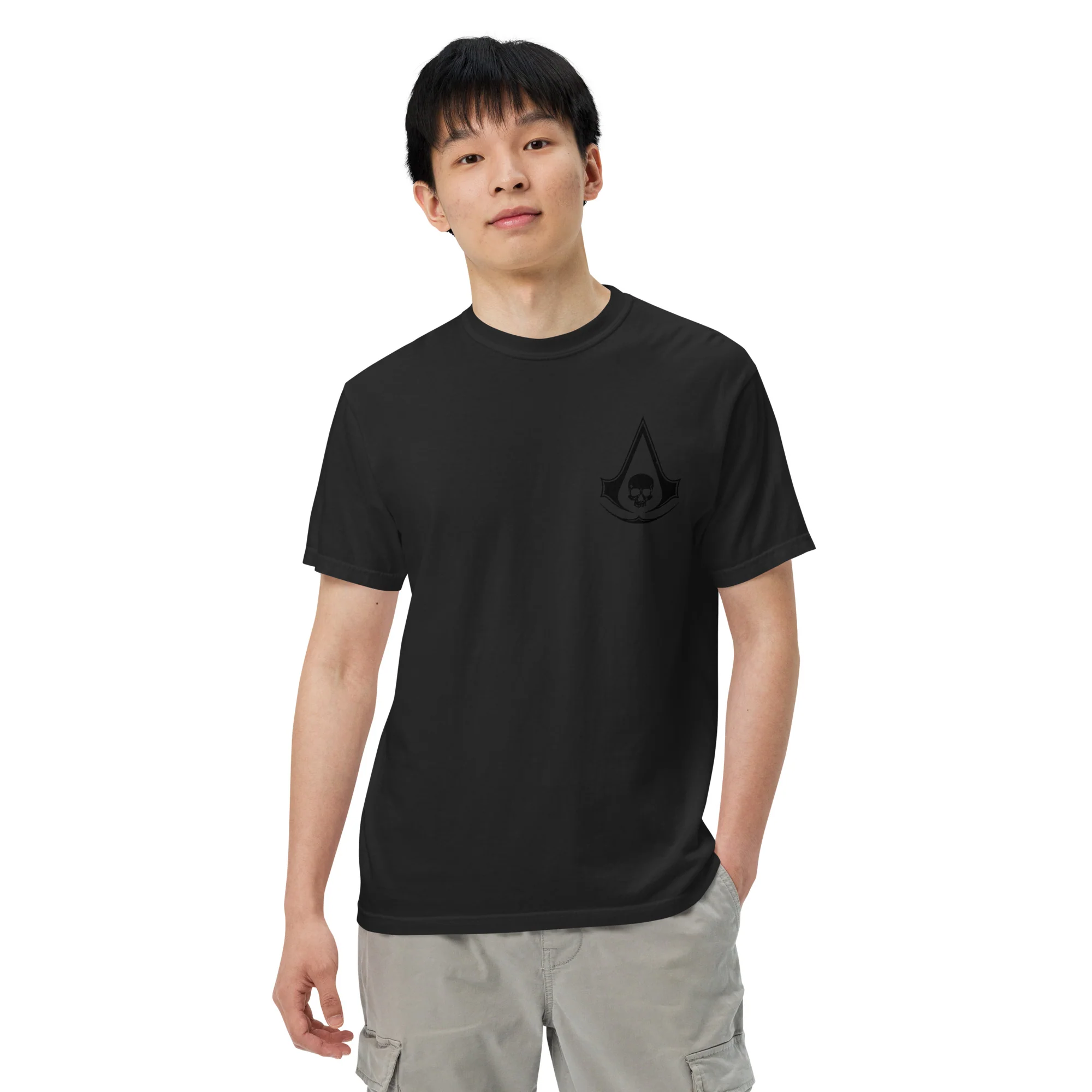Assassin's Creed Black Flag Resynced Comfort Colors T-Shirt - Skull Crest - Image 3
