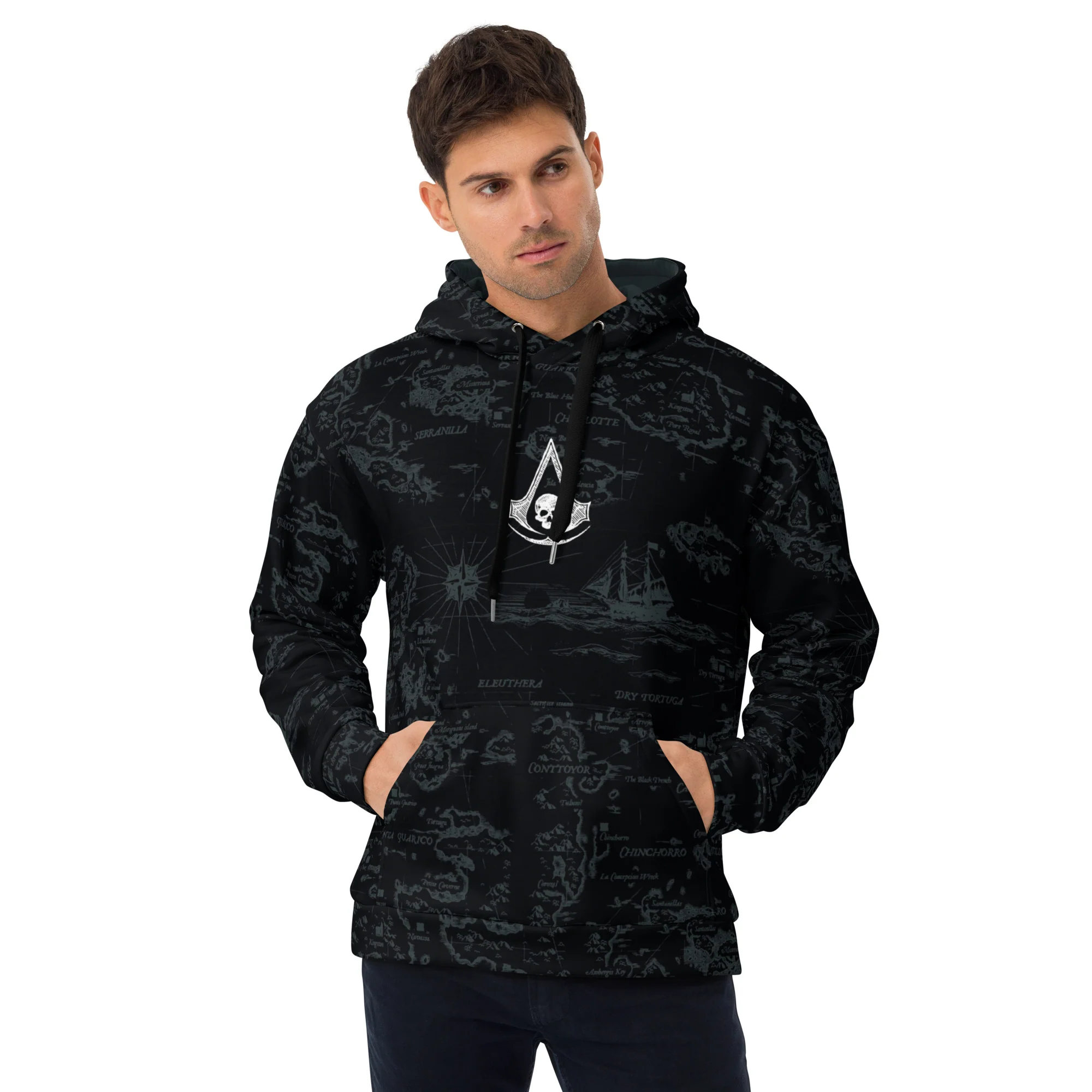 Assassin's Creed Black Flag Resynced Hoodie - Map - Image 3