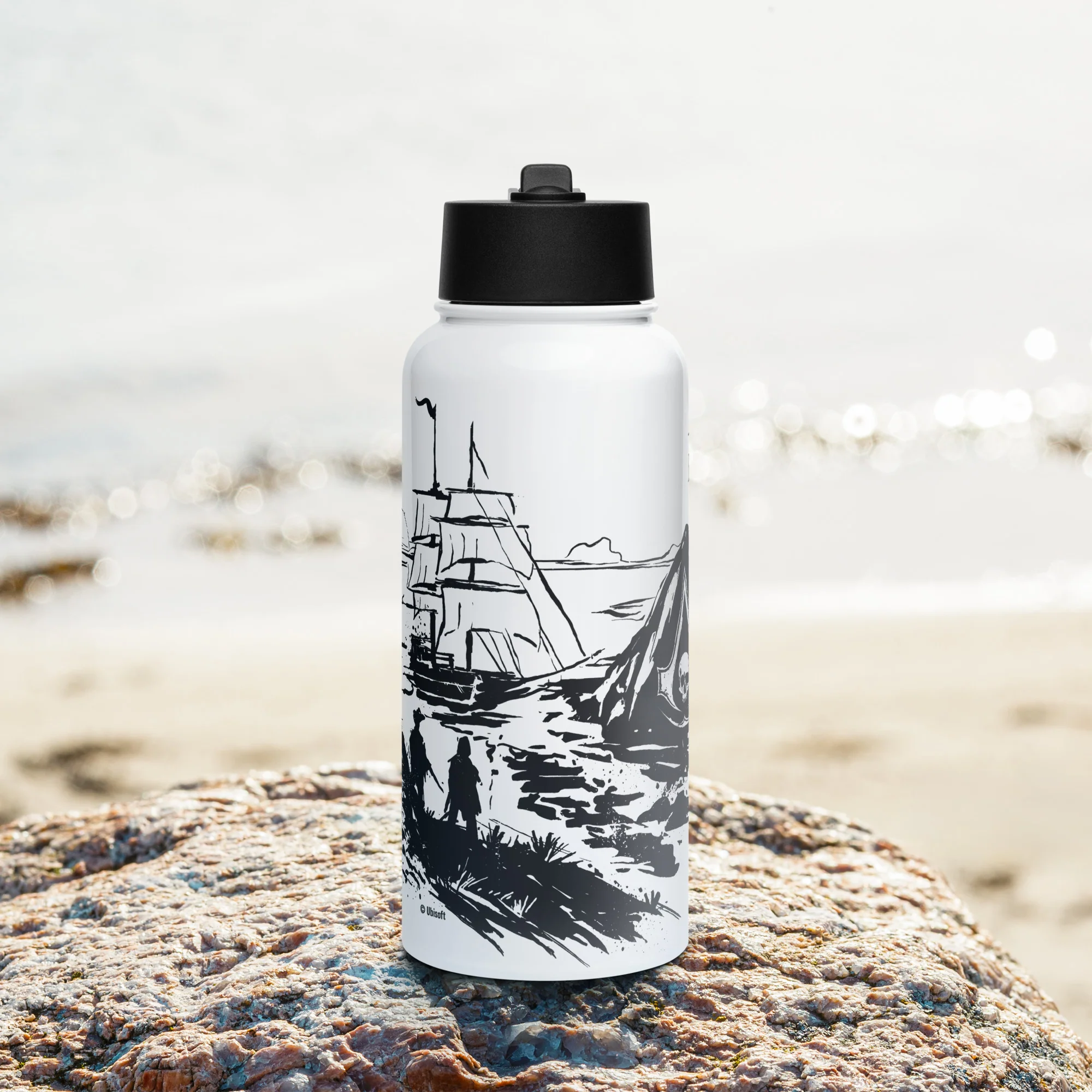 Assassin's Creed Black Flag Resynced 32 oz. Stainless Steel Water Bottle - Image 7